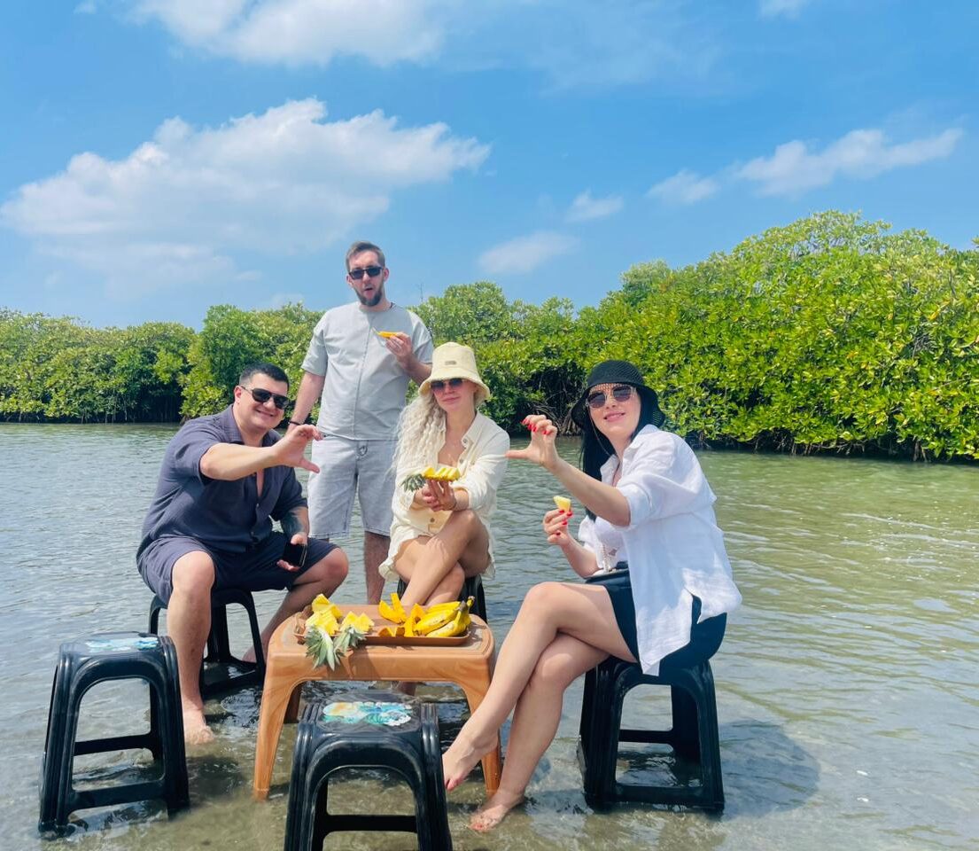 Negombo Lagoon Boat Trip Price Sri Lanka — guided lagoon boat tour through Monkey Island, Dutch Canal and mangroves