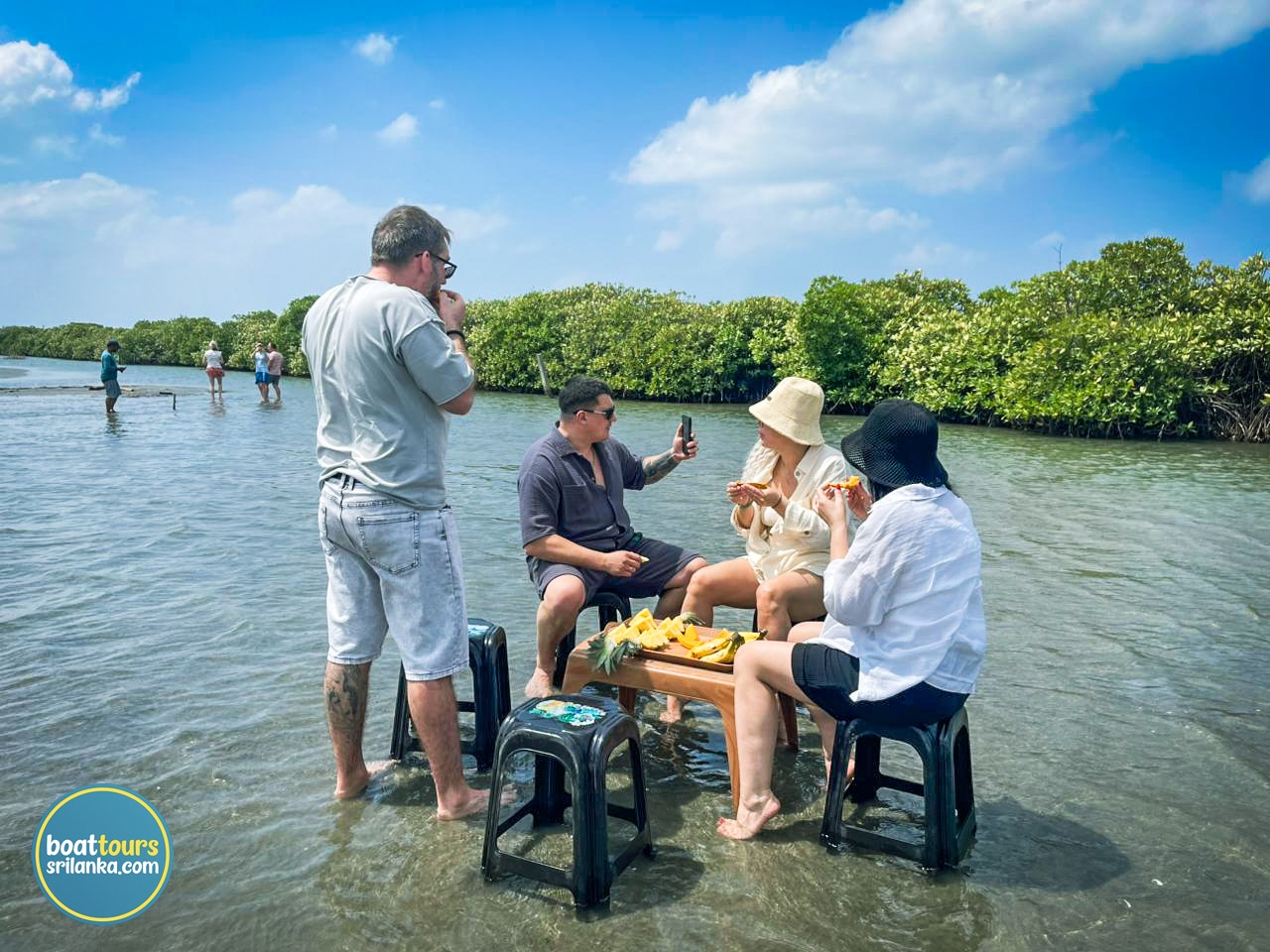 Lagoon relax point — calm open waters of Negombo Lagoon Sri Lanka boat tour