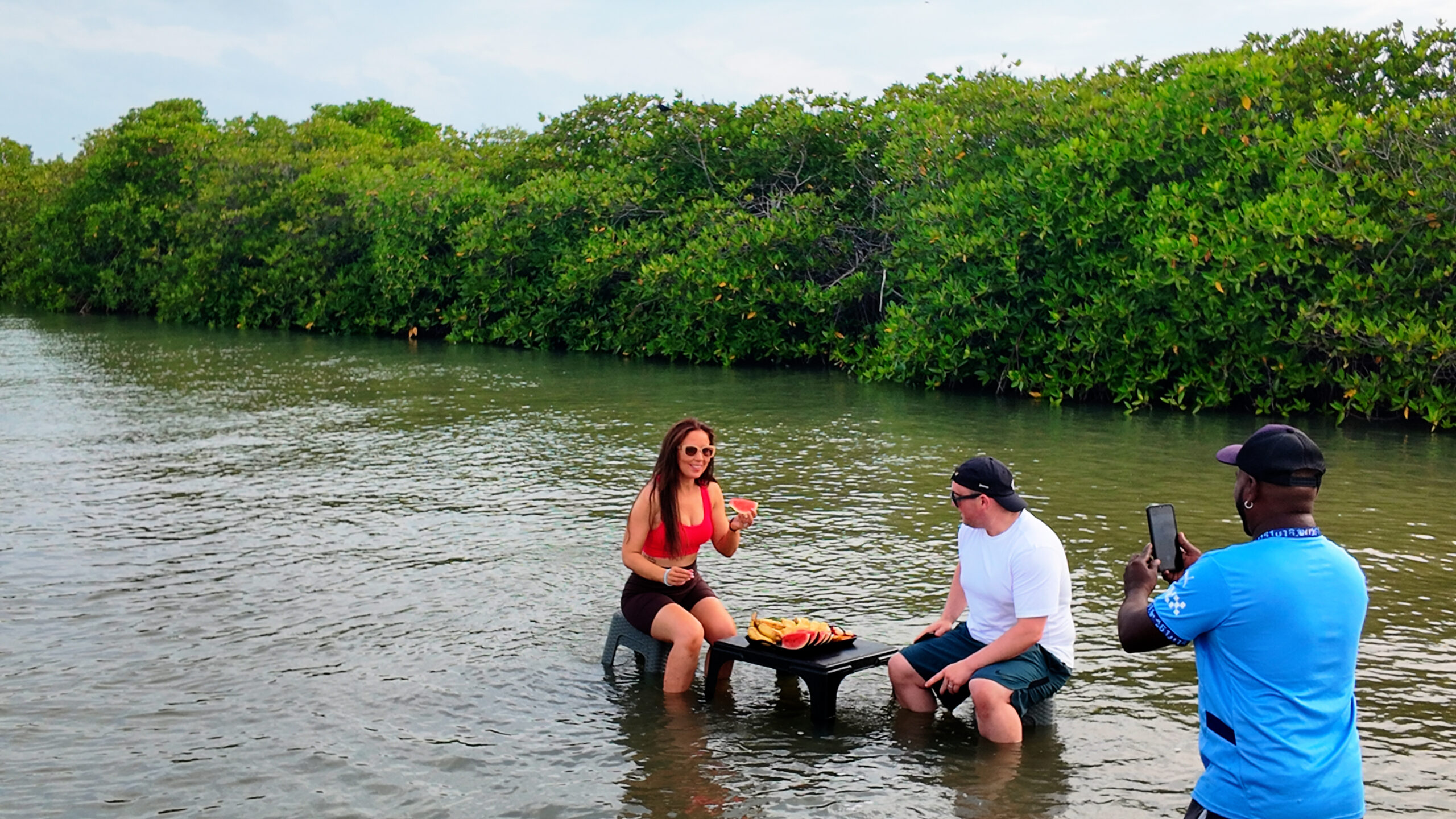 Lush mangrove forest channels on Negombo Lagoon boat tour Sri Lanka